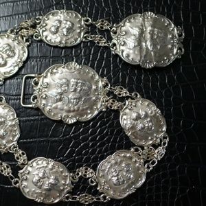 Antique Hallmarked Silver Reynolds Angels Christening Belt, Baptism Belt, Bab…